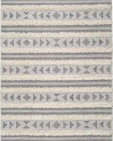 Bílo-šedý koberec Universal Cheroky Triangles, 55 x 110 cm