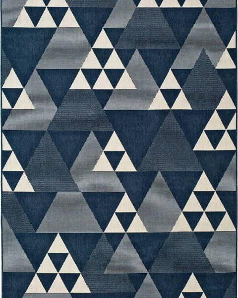 Universal Modrý venkovní koberec Universal Clhoe Triangles, 120 x 170 cm