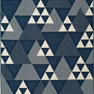 Modrý venkovní koberec Universal Clhoe Triangles, 120 x 170 cm