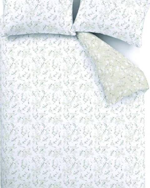 Bianca Bílo-béžové povlečení z egyptské bavlny Bianca Akari, 200 x 200 cm