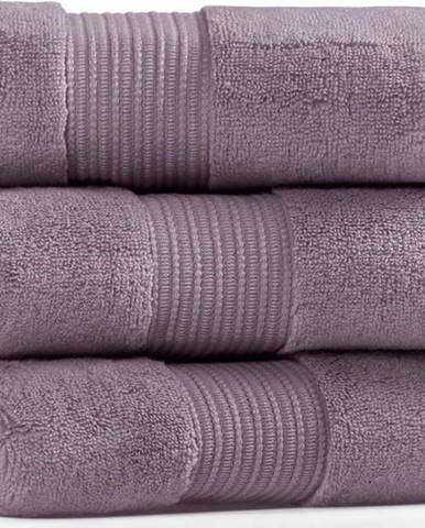 Sada 3 levandulově fialových bavlněných ručníků L'appartement Chicago, 30 x 50 cm
