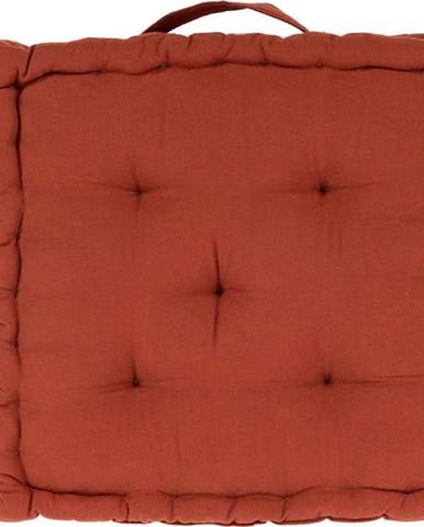 Oranžovohnědý podsedák na židli s uchem Tiseco Home Studio, 40 x 40 cm