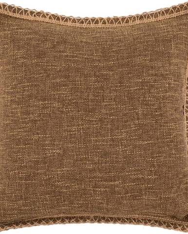 Hnědý dekorativní polštář Tiseco Home Studio Hessian, 45 x 45 cm