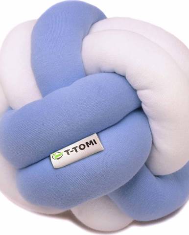 Modro-bílý bavlněný pletený míč T-TOMI, ø 20 cm