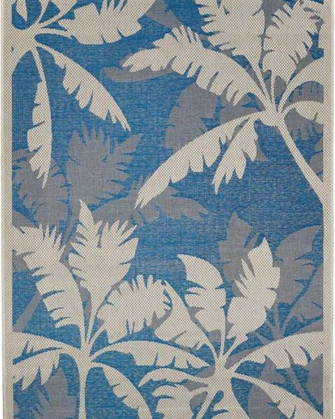 Floorita Modro-šedý venkovní koberec Floorita Palms, 160 x 230 cm
