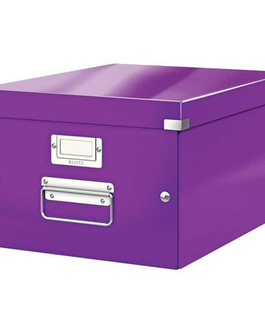 Fialová úložná krabice Leitz Universal, délka 37 cm