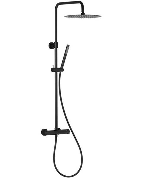 Armatura Krakow Dešťová sprcha s termostatickou sprchovou baterií Moza Black Premium