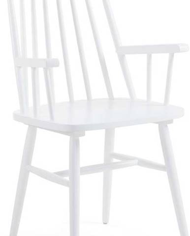 Bílá jídelní židle ze dřeva kaučukovníku Kave Home Kristie