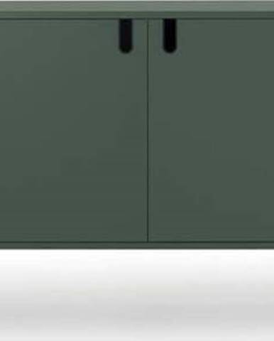 Tmavě zelená komoda Tenzo Uno, šířka 148 cm