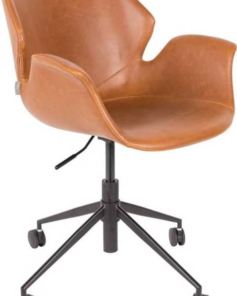 Zuiver Hnědá kancelářská židle Zuiver Office Chair Nikki