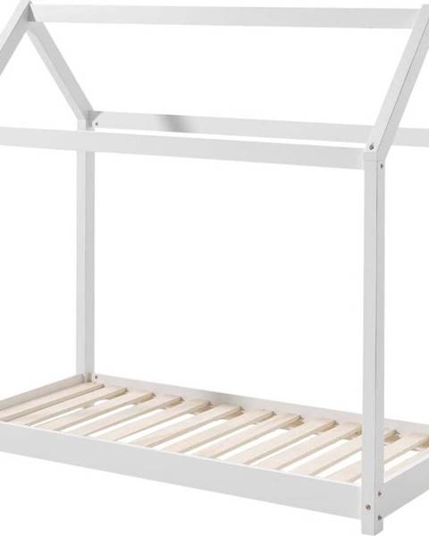 Vipack Bílá dětská domečková postel Vipack Cabane, 70 x 140 cm