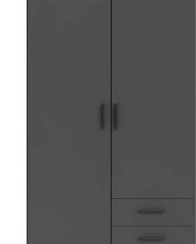 Tmavě šedá šatní skříň Tvilum Sprint, 98,5 x 200 cm