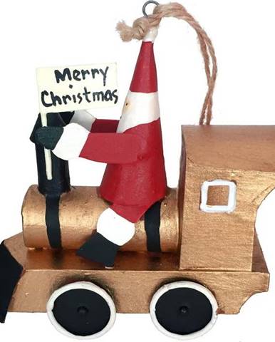 Vánoční závěsná ozdoba G-Bork Santa on Goldtrain