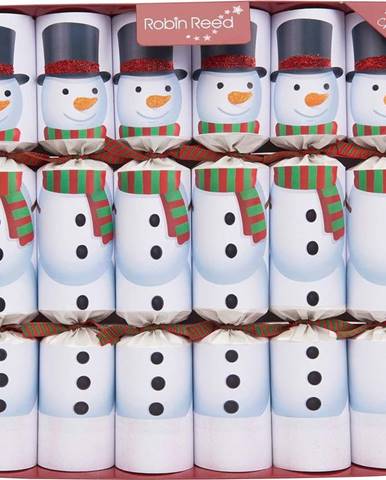 Sada 6 vánočních crackerů Robin Reed Racing Snowman