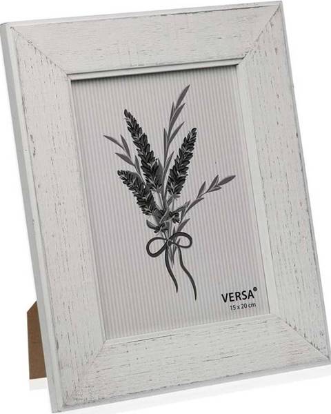 Dřevěný rámeček na fotografii Versa Madera Blanco, 15 x 20 cm