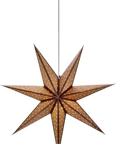 Hnědá vánoční závěsná světelná dekorace Markslöjd Glitter, délka 45 cm