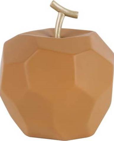 Matně karamelově hnědá betonová soška PT LIVING Origami Apple