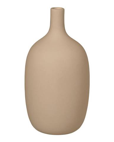 Béžová keramická váza Blomus Nomad, výška 21 cm