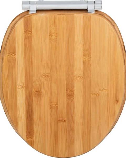 WENKO Dřevěné záchodové prkénko se snadným zavíráním Wenko Bambusa, 35 x 41 cm