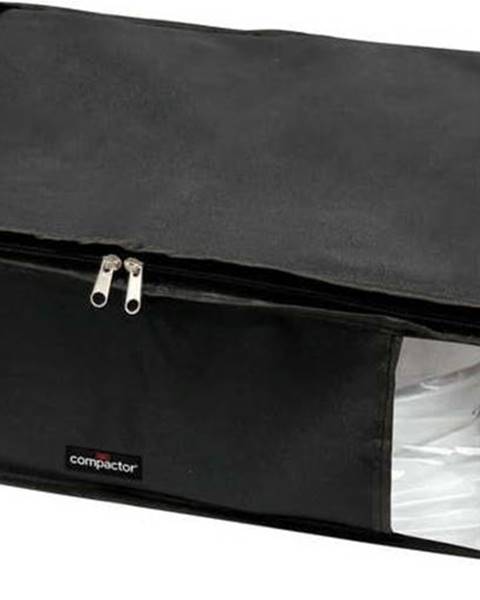 Compactor Černý úložný box na oblečení pod postel Compactor XXL Black Edition 3D, 145 l