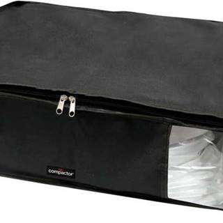 Černý úložný box na oblečení pod postel Compactor XXL Black Edition 3D, 145 l