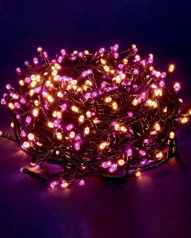 Růžovo-béžový světelný LED řetěz Casa Selección, 300 světýlek