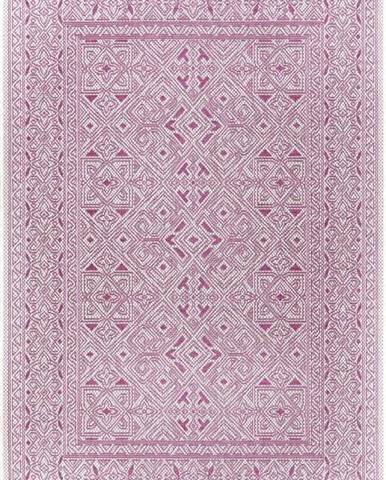 Fialovo-béžový venkovní koberec NORTHRUGS Cuadrado, 140 x 200 cm