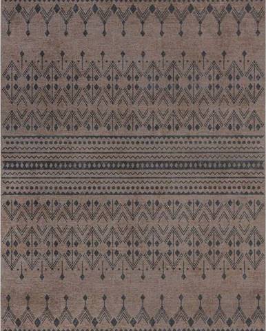 Hnědý dvouvrstvý koberec Flair Rugs MATCH Niko, 120 x 170 cm