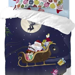 Dětské bavlněné povlečení na peřinu a polštář Mr. Fox Merry Christmas, 115 x 145 cm