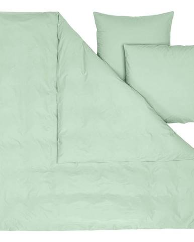Zelené povlečení na dvoulůžko z bavlněného perkálu Cotton works, 200 x 200 cm