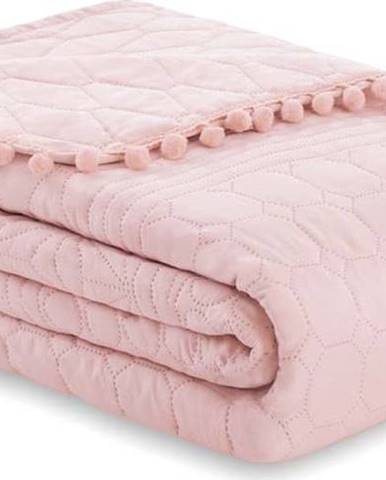 Pudrově růžový přehoz na postel AmeliaHome Meadore, 170 x 270 cm