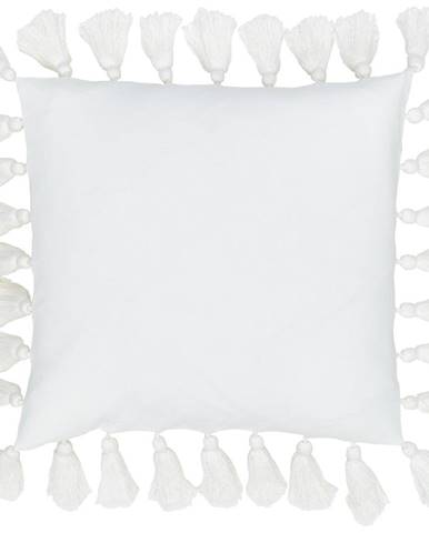 Bílý bavlněný dekorativní povlak na polštář Westwing Collection Shylo, 40 x 40 cm