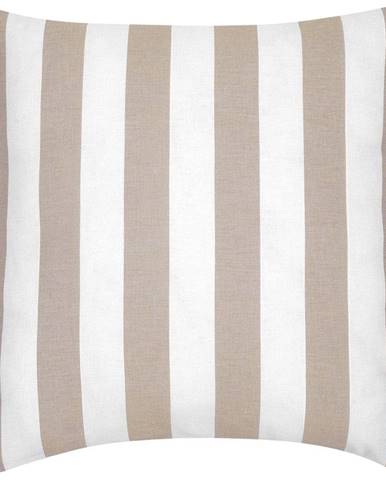 Hnědo-bílý bavlněný dekorativní povlak na polštář Westwing Collection Timon, 40 x 40 cm