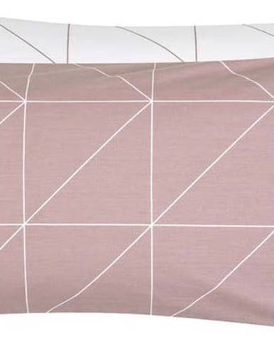 Růžový dekorativní povlak na polštář z ranforce bavlny by46, 40 x 80 cm