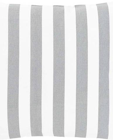 Bílo-šedý bavlněný dekorativní povlak na polštář Westwing Collection Timon, 40 x 40 cm