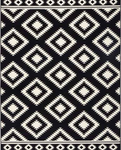 Černo-bílý koberec Hanse Home Gloria Ethno, 80 x 150 cm