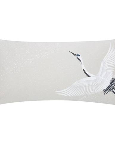 Světle šedý dekorativní povlak na polštář z bavlněného saténu Westwing Collection, 40 x 80 cm