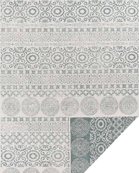 Ragami Zeleno-bílý venkovní koberec Ragami Circle, 120 x 170 cm