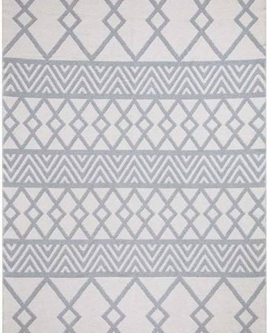 Bílo-šedý bavlněný koberec Oyo home Duo, 80 x 150 cm