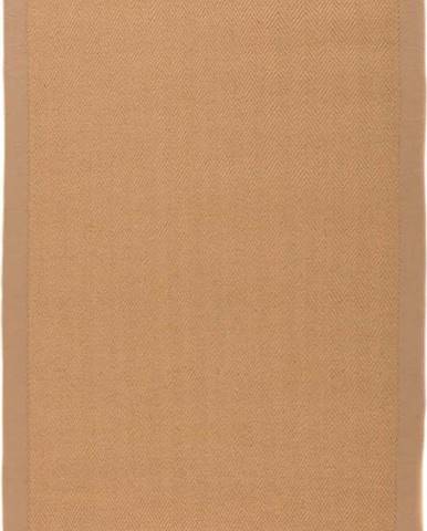 Hnědý jutový koberec Flair Rugs Herringbone, 200 x 290 cm