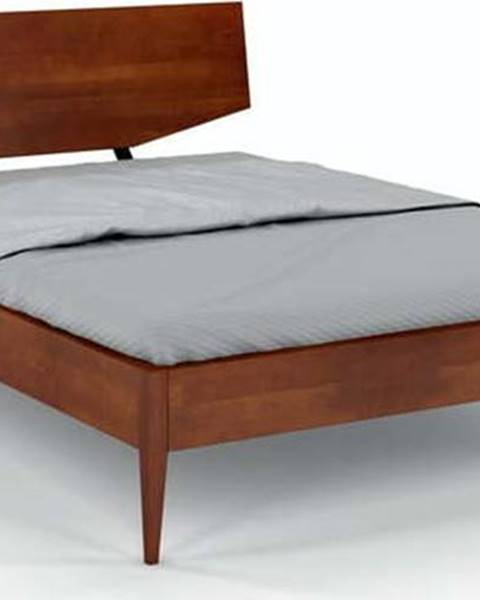 SKANDICA Tmavě hnědá dvoulůžková postel z bukového dřeva Skandica Sund, 140 x 200 cm