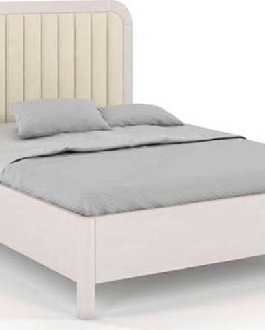 Bílá dvoulůžková postel z bukového dřeva Skandica Visby Modena, 140 x 200 cm