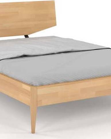 Dvoulůžková postel z bukového dřeva Skandica Sund, 160 x 200 cm