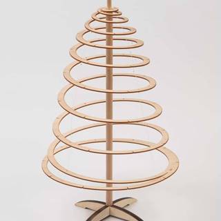 Dřevěný dekorativní vánoční stromek Spira Mini, výška 42 cm