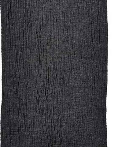 Antracitově šedý bavlněný přehoz na postel Södahl Poetry, 150 x 260 cm