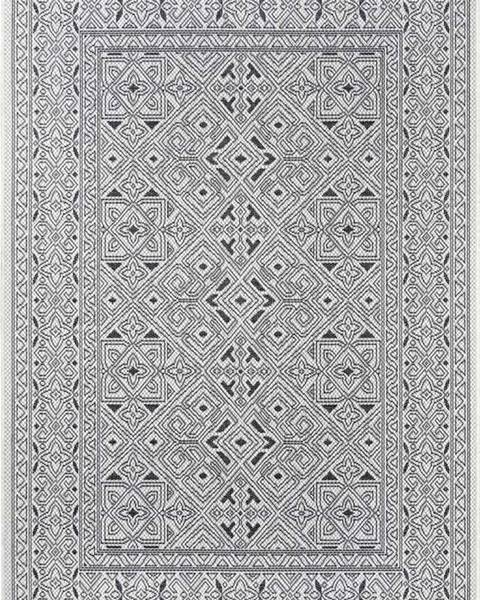NORTHRUGS Černo-béžový venkovní koberec NORTHRUGS Cuadrado, 70 x 140 cm
