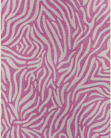 Růžovo-béžový venkovní koberec NORTHRUGS Cebra, 140 x 200 cm