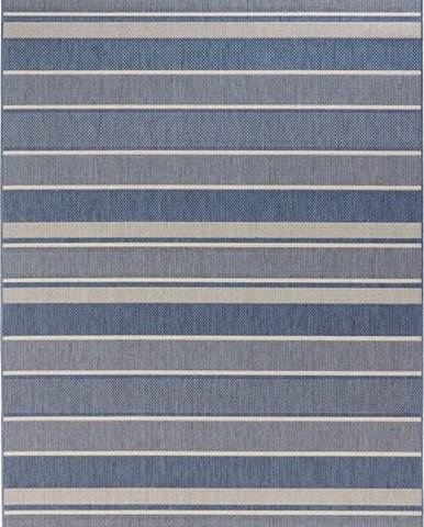 Modrý venkovní koberec NORTHRUGS Strap, 80 x 150 cm