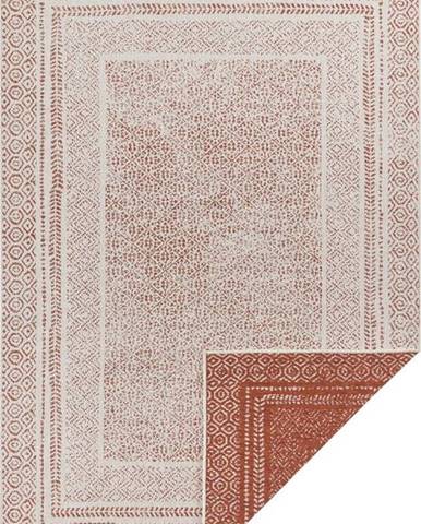 Oranžovo-bílý venkovní koberec Ragami Berlin, 80 x 150 cm