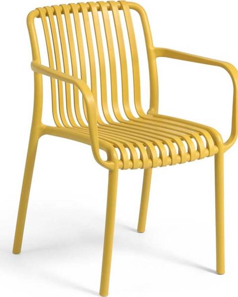 Kave Home Hořčicově žlutá zahradní židle Kave Home Isabellini